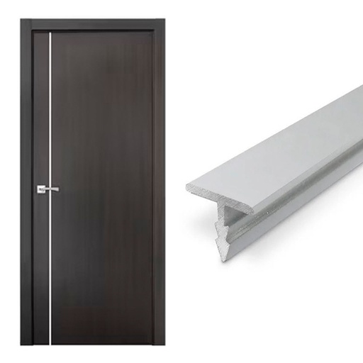 [PERFIL PUERTA 20MM] PERFIL ALUMINIO T PARA PUERTA 20MM 2,50M