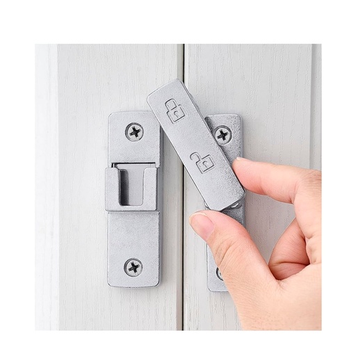 [CERRADURA 180 NIQUEL] CERRADURA PUERTA CORREDIZA 180° NIQUEL 