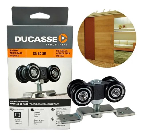 [RODAMIENTO DN80 PL 2] HERRAJE DN-80 PLEGABLE 2 HOJAS RIEL U21 DUCASSE