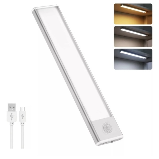 [BARRA LED 60CM] BARRA LED ALUMINIO C/SENSOR INALAMBRICO 60CM