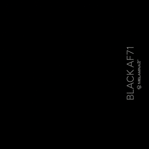 [MELAMINA BLACK AF71] MELAMINA BLACK AF71 ULTRA MATE HIDROFUGA ACRYLIC ANTI-HUELLA 18MMX122X280