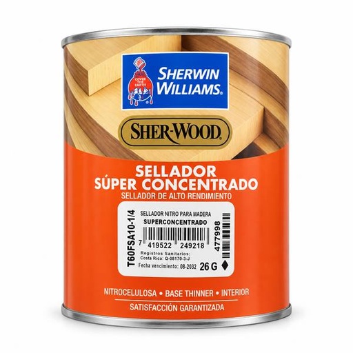 [T60FSA10-1/4] SELLADOR NITRO PARA MADERA SUPER CONCENTRADO T60FSA10-1/4 SHERWIN WILLIAMS