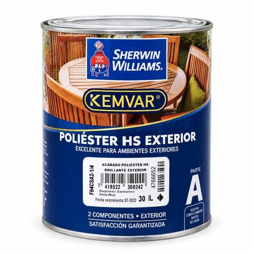 [F64CSA2-1/4] ACABADO POLIESTER HS BRILLANTE EXTERIOR F64CSA2-1/4 SHERWIN WILLIAMS